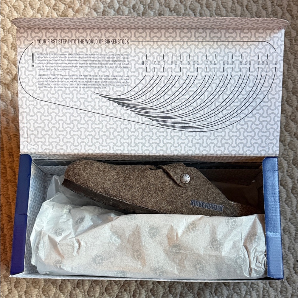 Birkenstock Boston Felt Clog - Heathered Brown